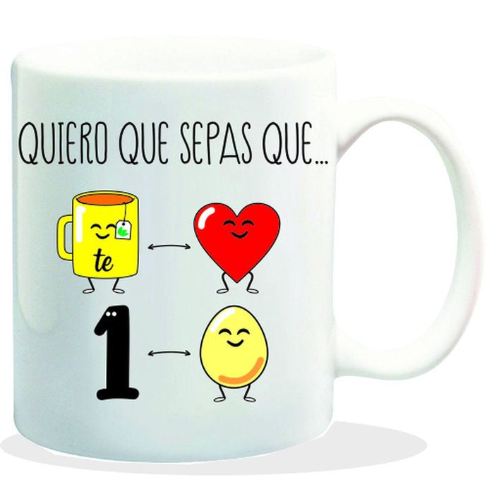 TAZA TE QUIERO UN HUEVO