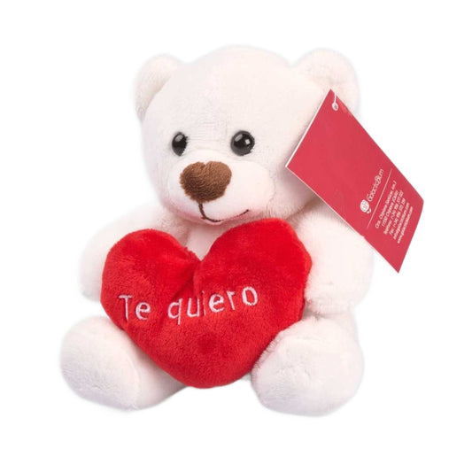 Peluche Osito Blanco Te Quiero 13cm