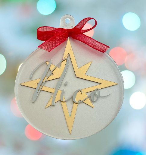 Bola Navidad Plana Personaliz.