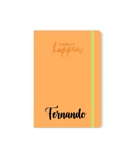 Libreta Naranja - Make it Happen Personaliz.