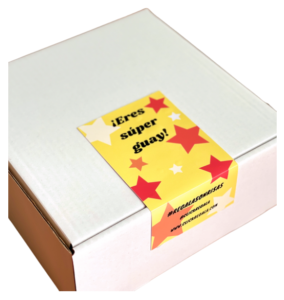 PEGATINA EN EXTERIOR CAJA GUAY