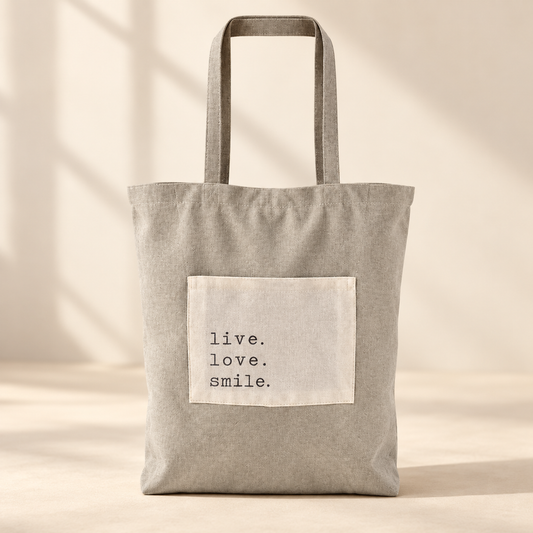 BOLSO LIVE LOVE SMILE – fotografía de producto
