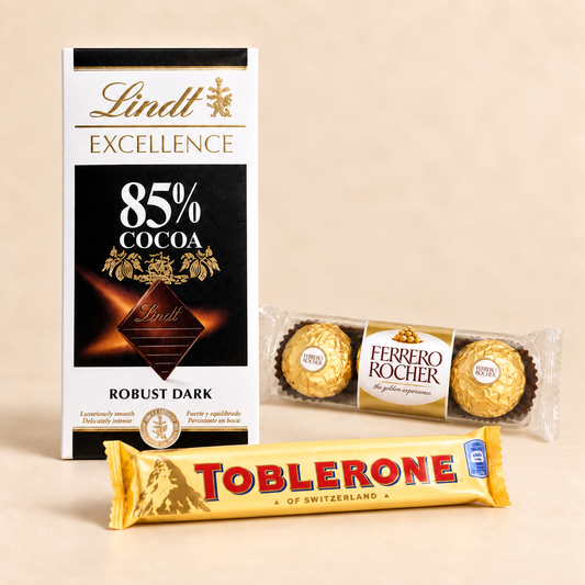 Extra Choc Gourmet con Lindt 85%, Toblerone y Ferrero Rocher