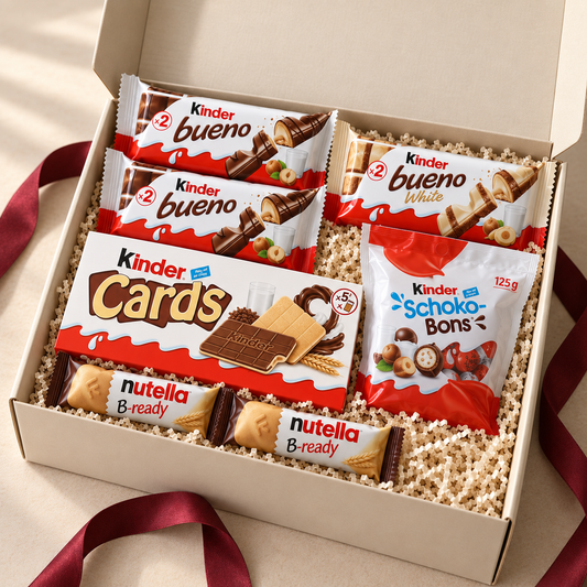 Kinder Mini de Click Regala con Kinder Bueno, Kinder Cards, Schoko-Bons y Nutella B-ready