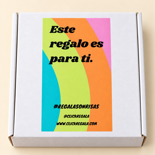 Pegatina Este regalo es para ti sobre caja blanca