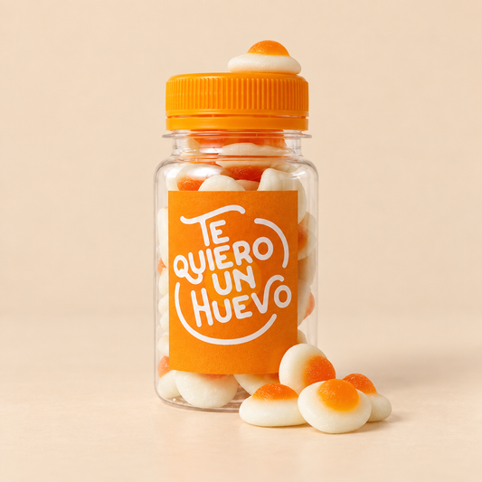 Pildorero Te quiero un huevo con gominolas